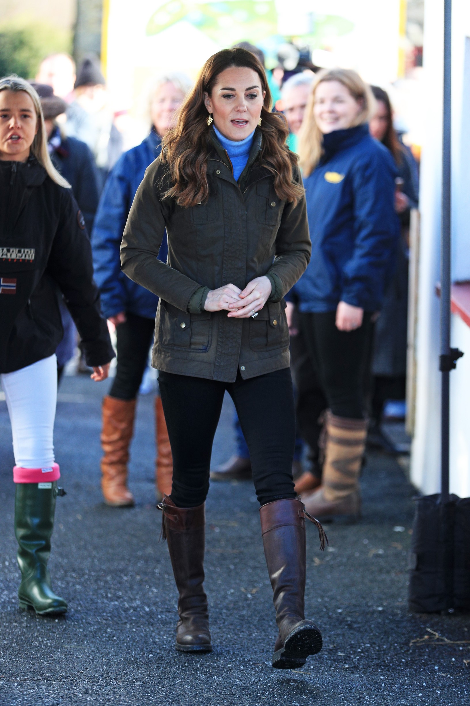 The Duchess of Cambridge during a visit to the Ark Open Farm, in Newtownards, near Belfast, during a visit to meet with parents and grandparents to discuss their experiences of raising young children for her Early Childhood survey.,Image: 498056780, License: Rights-managed, Restrictions: , Model Release: no, Credit line: Peter Byrne / PA Images / Profimedia